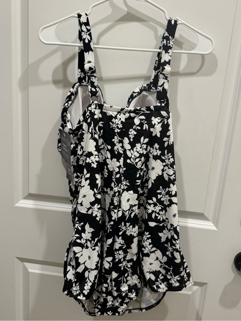 Black & White Floral One-Piece Swimsuit - Women